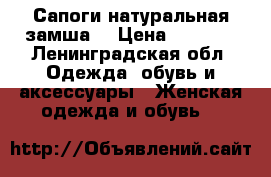 Сапоги натуральная замша  › Цена ­ 3 490 - Ленинградская обл. Одежда, обувь и аксессуары » Женская одежда и обувь   